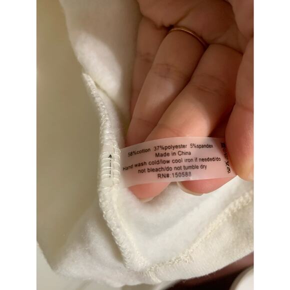 Sundays two ivory 1/4 Zip fleece pullover sweatshirt size Small - Picture 3 of 4